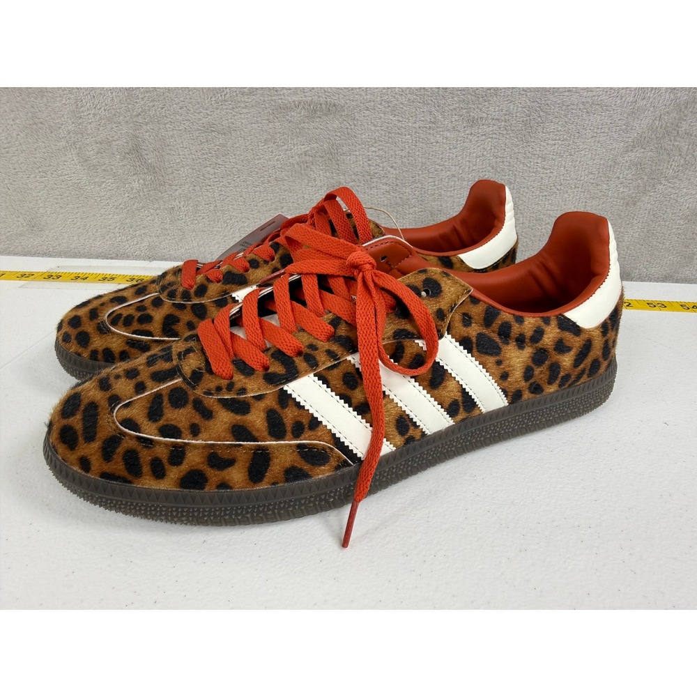Adidas Samba OG Leopard Pony Hair Sneakers Womens Size 9 Animal Print